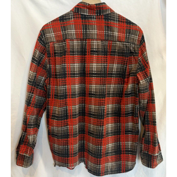 Vintage Y2K Converse Mens Grunge Plaid Flannel Shirt Size L Skater Rugged FLAW - Picture 8 of 11